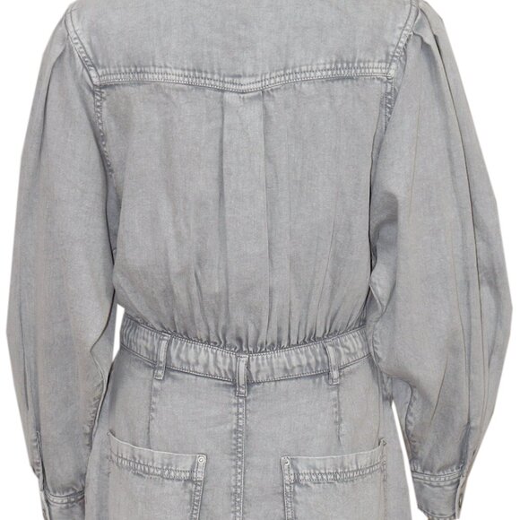 Free People Mad Love Denim Midi Dress We The Free Button New S - Picture 3 of 5